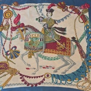 🏇 Authentic Silk Hermes Multicolor Equestrian Scarf 🏇